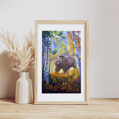 Grizzly Bear in Glacier National Park Art Print | "Close Encounter"