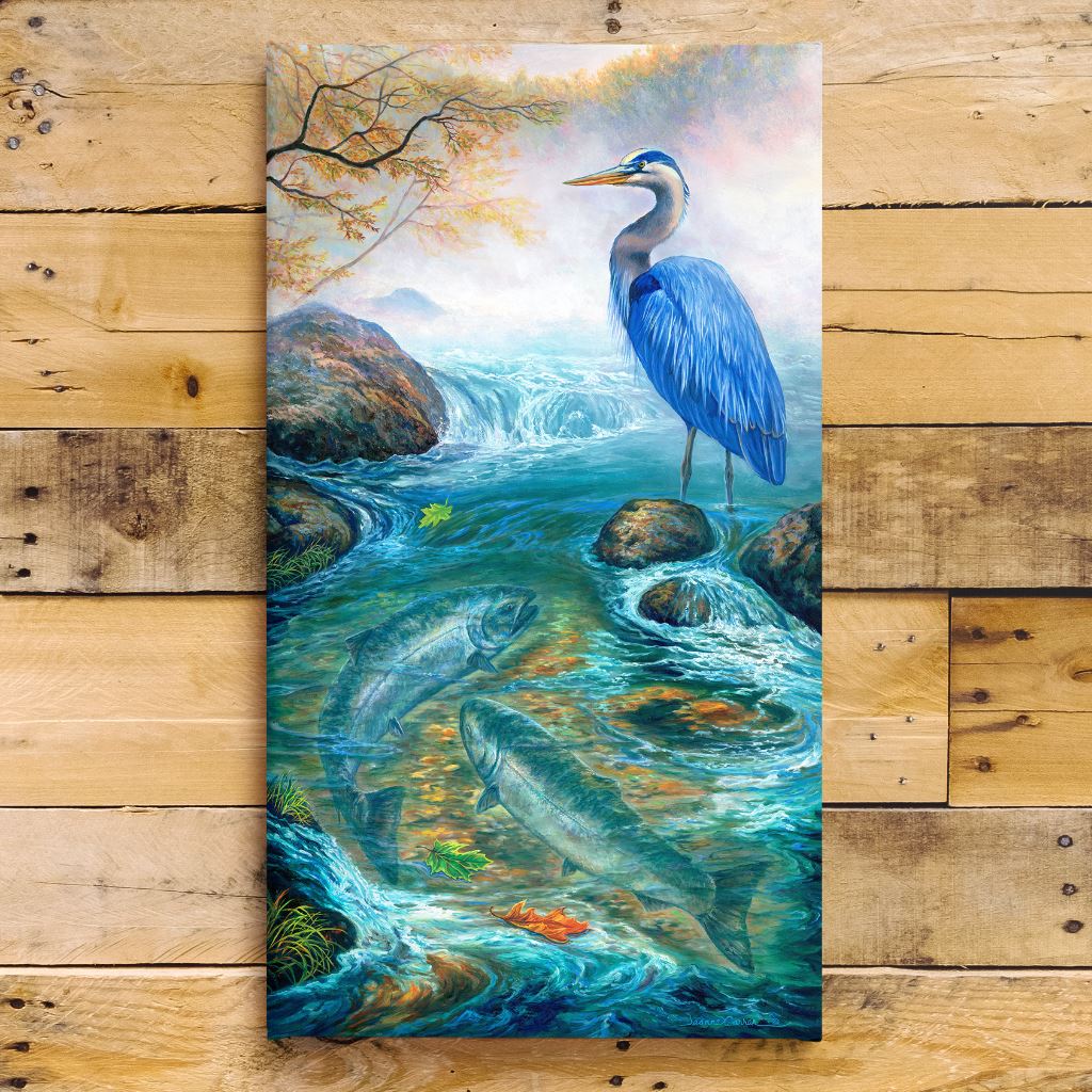 "Fat Chance" - Great Blue Heron Art Print