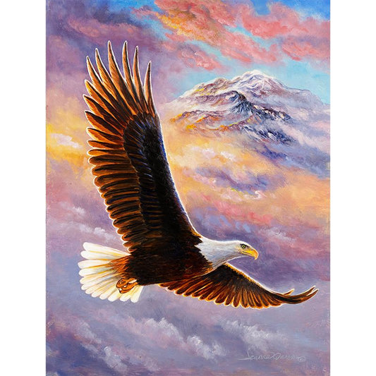 "Flying Free" - Flying American Bald Eagle Art Print