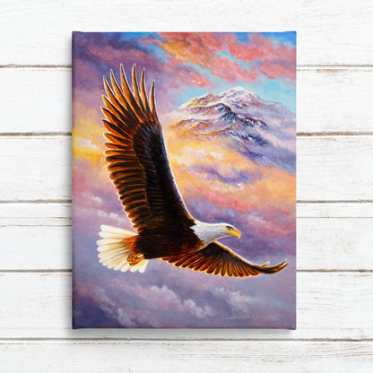 "Flying Free" - Flying American Bald Eagle Art Print