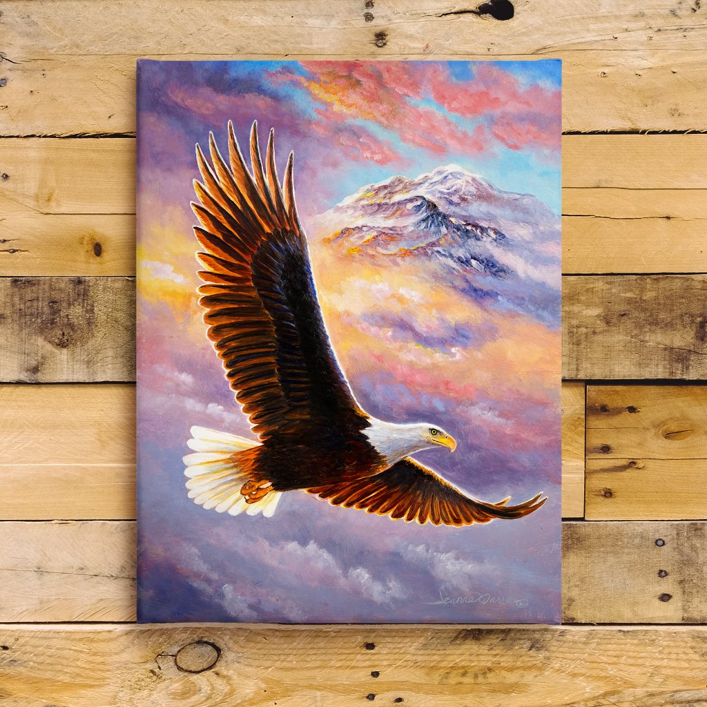 "Flying Free" - Flying American Bald Eagle Art Print