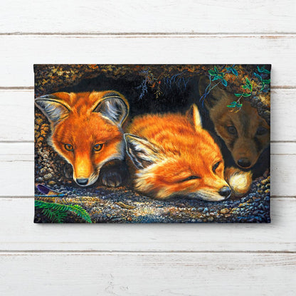 "Fox Babies" - Fox Pups Art Print