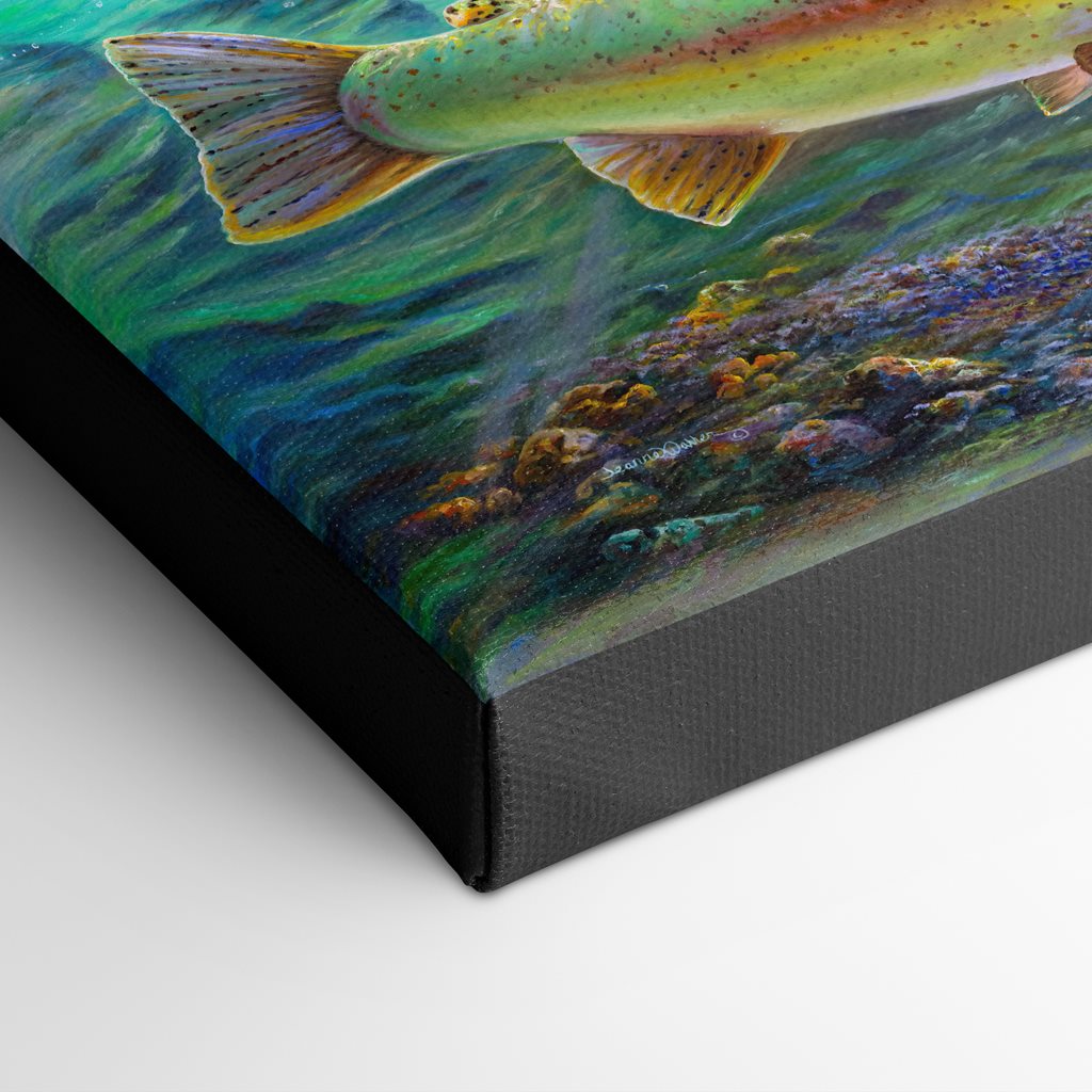 "Rainbow River" - Rainbow Trout underwater Art Print